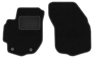 Produktbild von Velours-Fußmatten Vorne passend für Suzuki Liana FL (Schrägheck, Limousine, Bj. 2005-2008) –  schwarz, passgenau, mit Befestigungen set 2 Stk. - STANDARD