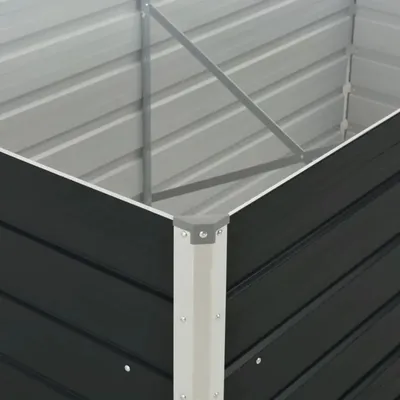 Immagine prodotto di vidaXL Letto rialzato antracite 160 x 80 x 77 cm Acciaio zincato