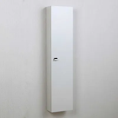 Immagine prodotto di Colonna per bagno salvaspazio in bianco lucido con anta | Simply