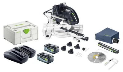 Image de Festool KAPEX KSC 60 EB-Basic Scie à onglets à batterie 18 V / 36 V 216 mm Brushless + 2x batterie 8,0 Ah + chargeur + Systainer