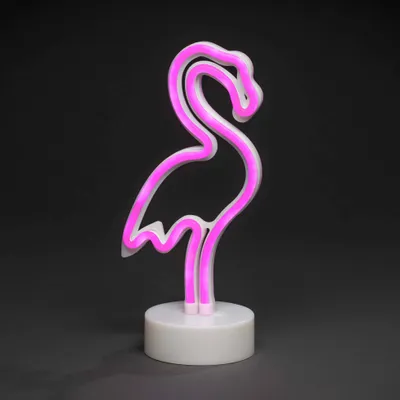 Produktbild von Konstsmide LED Schlauchsilhouette Flamingo, mit 6h Timer