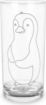 Produktbild von Mr. & Mrs. Panda Glas Pinguin Diät 400 ml - Transparent - Geschenk, Wasserglas, Abnehmen, Pinguine, Tumbler, küchenglas, Cocktailglas, Trinkglas