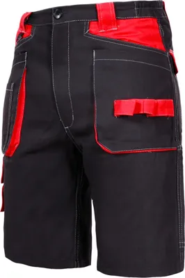 Zdjęcie produktu dla Kurze Schwarz-Rote Szorty 100% Baumwolle, 245G/M2, "M",Ce,Lahti
