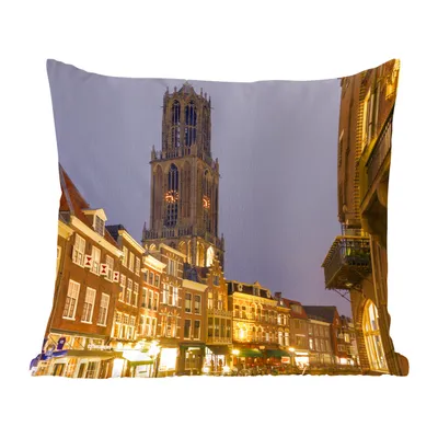 Produktbild von MuchoWow® Zierkissen Sofakissen Wohnzimmer Dekokissen 50x50 cm Utrecht - Wasser - Licht - Komfort - Sofakissen