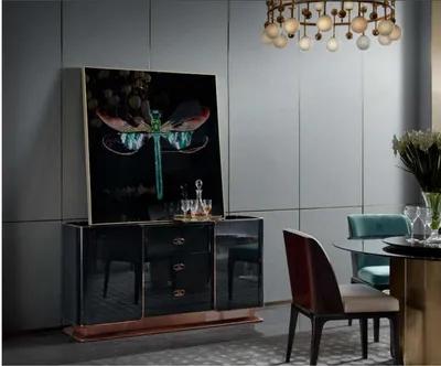 Produktbild von Kommode Sideboard Design Möbel Holz Kommoden Anrichte Echtholz Side Boards Low
