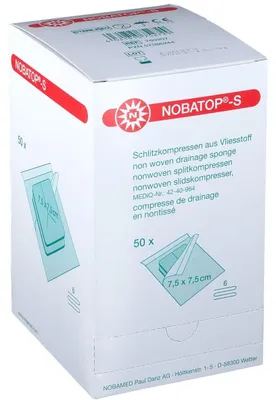 Produktbild von Vliesstoffkompresse steril NOBA Nobatop P2 50 Stück, Verbandmaterial