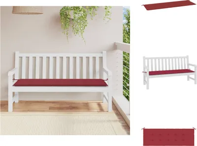 Produktbild von vidaXL Gartenbank-Auflage Weinrot 150x50x3 cm Oxford-Gewebe -  Sitzpolster