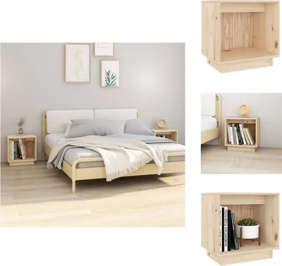Obrázok produktu pre vidaXL Nočné stolíky 2 ks 40x30x40 cm z masívneho borovicového dreva - Nočné stolíky
