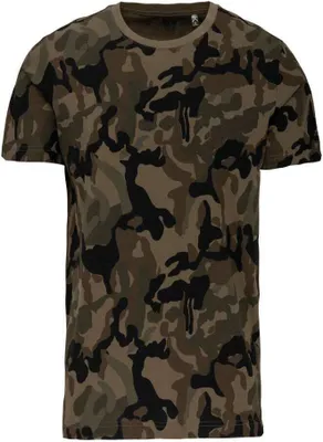 Produktbild von Kariban Herren Camouflage T-Shirt Army Tarn Shirt Camo Army, Größe:2XL, Farbe:Olive Camouflage