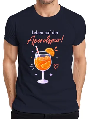 Obrázok produktu pre Život v rytme Aperolu! Letný koktail Spritz, tričko pre dievčatá, modrá farba, veľkosť L