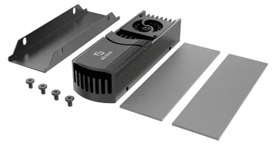 Produktbild von Akasa Gecko Pro LX, Luftkühlung, 2 cm, 3600 RPM, 12000 RPM, Schwarz