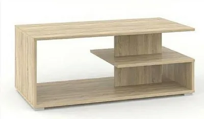 Immagine prodotto di Tavolino Per La Vita con ripiano Nina, tavolino da salotto in legno, tavolino da divano in legno, tavolino da salotto moderno di design, Sonoma