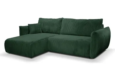 Produktbild von GOLDSTOFF Ecksofa L-Form | Modernes Schlafsofa mit Schlaffunktion & Bettkasten | Eleganter Cord-Bezug in 10 Farben | Komfortables Eckschlafsofa