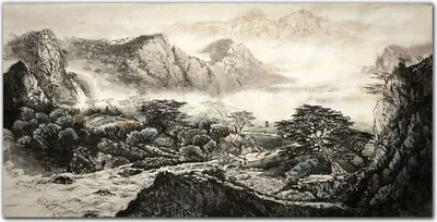 Produktbild von Coloray Küchenrückwand 100x50 Spritzschutz aus Glas - China Baum nach oben