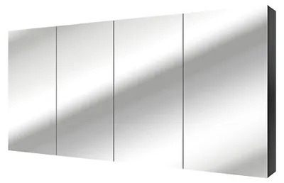 Produktbild von Spiegelschrank Badspiegel Badezimmer Spiegel City 160cm Esche schwarz NEIN ohne LED-Beleuchtung