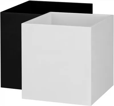 Produktbild von Vorteilspack Deko-Box (schwarz und weiß) - 2 Aufbewahrungsboxen aus Kunststoff - 150x140x140 mm