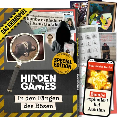 Produktbild von Hidden Games Tatort - Special Edition Krimispiel als Adventskalender in 24 Episoden - realistisches Krimispiel, spannendes Detektivspiel