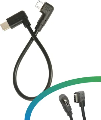 Produktbild von EBIKE24 - E-Bike USB Ladekabel Bosch Micro A - USB C - 90° abgewinkelt
