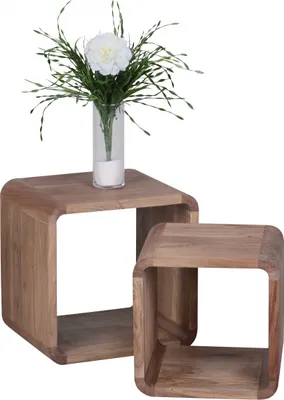 Obrázek produktu pro Brüxxi Odkládací stolky Boha, 43 cm, sada 2 ks, masiv akát