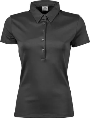 Produktbild von Tee Jays 1441 | Damen Pima Baumwolle Polo / Pima-Baumwolle - Farbe: Dark Grey (Solid) - Größe: L