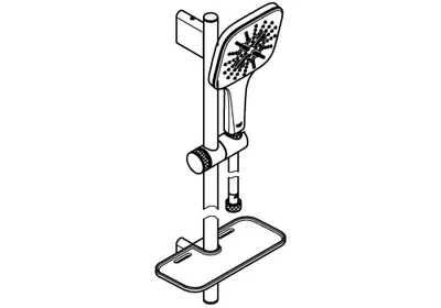 Zdjęcie produktu dla GROHE Rainshower SmartActive 130, 90 cm, 1,75 m, Ściana, Chrom, G1/2