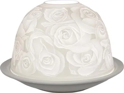 Produktbild von Dome-Light Rosen, Porzellan-Windlicht, KERZENFARM HAHN
