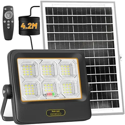 Immagine prodotto di Lampada da esterno a energia solare - 3400 lumen - Grado di protezione IP67 (resistente all'acqua) - Con telecomando