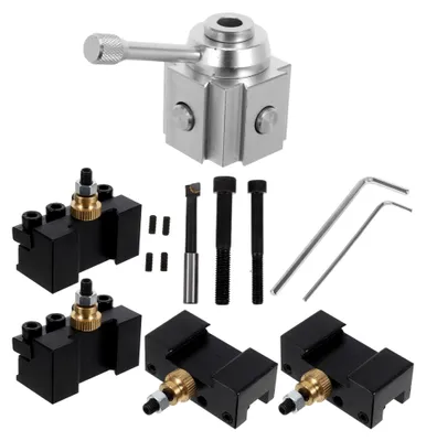 Produktbild von 8-teiliges Schnellwechsel-Werkzeughaltersystem aus Aluminiumlegierung für Mini-Drehmaschinen