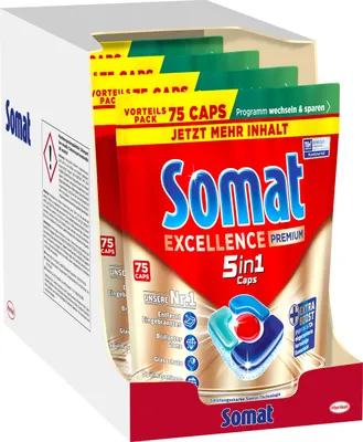 Produktbild von SOMAT Excellence Premium 5in1 Caps 4x 75 AW 1,395 kg