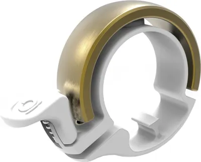 Produktbild von Knog Fahrradklingel Oi Classic Large 23,8-31,8 mm , Weiß Messing