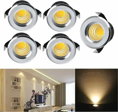 Productafbeelding van Mini-inbouwspot Set - 5-delige Led-inbouwlampen Aluminium Warm Wit