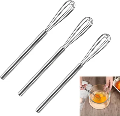 Zdjęcie produktu dla Mini trzepaczka zestaw 3 sztuk, 26 cm, stal nierdzewna, do kuchni