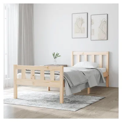 Produktbild von Massivholzbett Einzelbett Bettgestell Lattenrost Holzbett 90x190cm Kiefernholz
