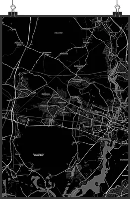 Produktbild von Mr. & Mrs. Panda Bild Falkensee DIN A1 - Geschenk, wanddeko, Plakat, Stadt, Kunstdruck, drucke, Wandbild, Dorf Karte Landkarte Map Stadtplan