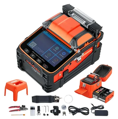 Produktbild von Glasfaser-Spleißgerät - Fusionsspleißgerät - 6 Motoren - 0,1-µm-Kernausrichtung - VFL/OPM für SM, MM, DS, NZDS - 5-s-Spleißen/15-s-Heizung - 5-Zoll-Touchscreen