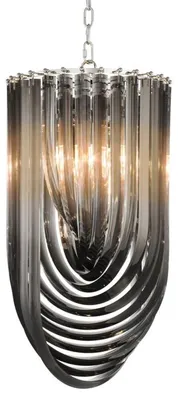 Produktbild von Casa Padrino Luxus Kronleuchter Schwarz Ø 35 x H. 65 cm - Luxus Kollektion