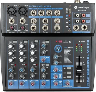 Productafbeelding van Revoltage MX8-USB: Analoge mengconsole