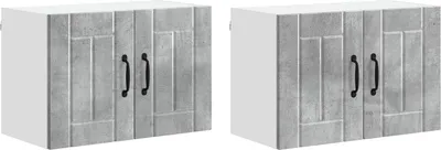 Image de Meuble mural LUCCA 2 pcs Gris béton 60 x 31 x 40 cm