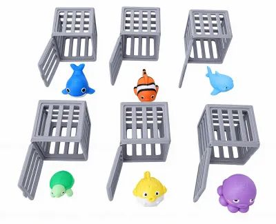 Image de Jouets amusants pour la piscine, adaptés aux enfants, pour la plongée sous-marine : jouets de sauvetage sous-marins, animaux flottants avec une adaptation intelligente à l'eau