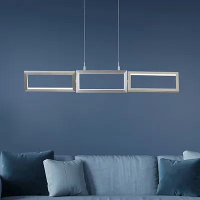 Produktbild von BRILLIANT moderne Pendelleuchte TUNAR | Hängelampe mit beweglichen Seitenteilen | dimmbar über 3-Stufen-Dimmer | 34W 3400 Lumen 3000 Kelvin | Aluminium/Kunststoff