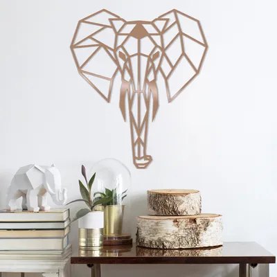 Immagine prodotto di Wallity, Elephant- TNL1255, rame, altri complementi d'arredo, 45 x 52 cm, 100% metallo (spessore: 1