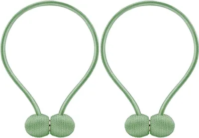 Produktbild von Set mit 2 magnetischen Vorhangklammern UMBRA, grün