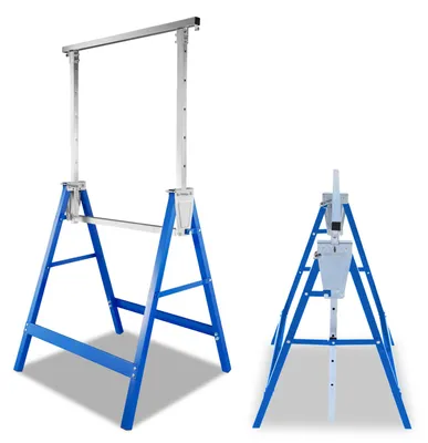 Produktbild von Eikuavons 8er Set Arbeitsböcke 7-fach höhenverstellbar 80-130 cm Klappböcke aus Stahl Blau