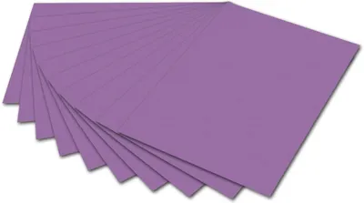 Produktbild von folia 6128 - Fotokarton Flieder, 50 x 70 cm, 300 g/qm, 10 Bogen - zum Basteln und kreativen Gestalten von Karten, Fensterbildern und für Scrapbooking
