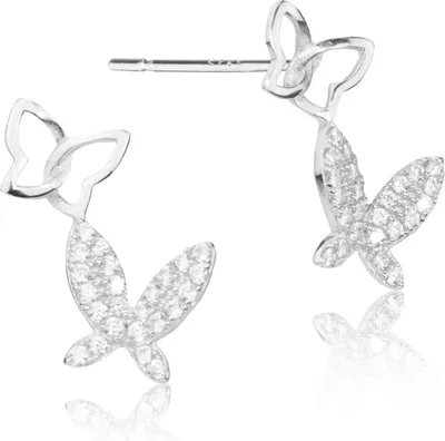 Produktbild von LUISIA Ohrstecker "Schmetterlinge " mit Zirkonia YG03284 - 925 Sterling Silber