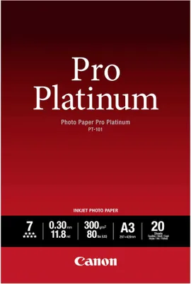 Produktbild von Canon PT-101 A 3, 20 Blatt Photo Paper Pro Platinum   300 g