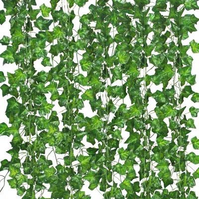 Produktbild von Künstliche Efeugirlande, grüner Efeu, 12 Hängepflanzen, künstliche Blätter, künstliche Pflanzen für Schlafzimmer, ästhetische Dekoration, Zuhause, Garten, Wand, Hochzeit, Party