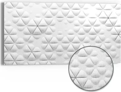Produktbild von DEQORI Hybrid Leinwand Bild 60x30 cm 'Geometrische Harmonie' Wandbild Glas flach modern