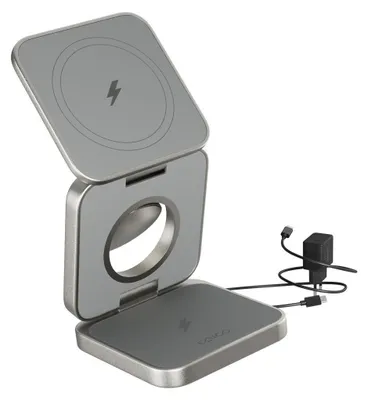 Produktbild von Epico UltraBase EF45, Drinnen, USB, 9 V, Kabelloses Aufladen, 1 m, Titan