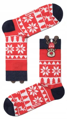 Produktbild von Diwari Herren Weihnachtssocken Renifer Geschenk Gr. 42-45